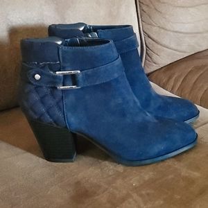 Alfani Navy Blue Suede Booties